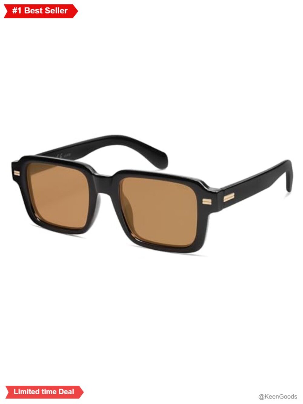 Oversized Square Polarized Sunglasses Retro Chunky Full Frame UV400